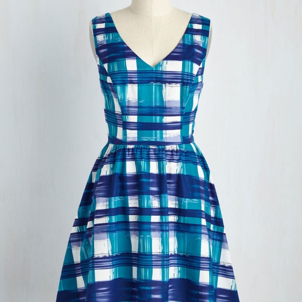 Paint plaid dress from Modcloth